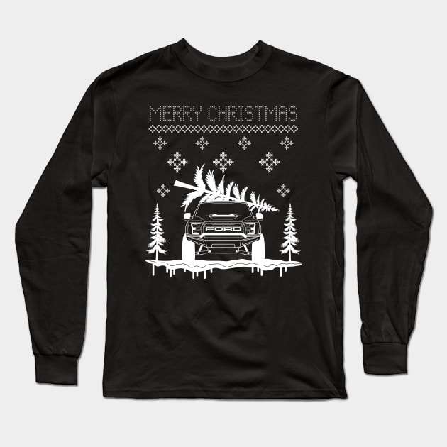 Raptor F150 Christmas Long Sleeve T-Shirt by HSDESIGNS